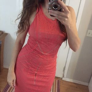 Sexy coral dress